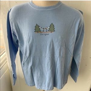 Life Is Good Light Blue Long Sleeve T Shirt “Guy I